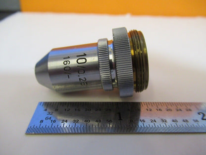 REICHERT AUSTRIA OBJECTIVE 10X /160 OPTICS MICROSCOPE PART AS PICTURED &1E-C-66