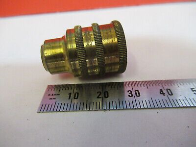 ANTIQUE BRASS VERICK OBJECTIVE FRANCE MICROSCOPE PART AS PICTURED &F6-B-22