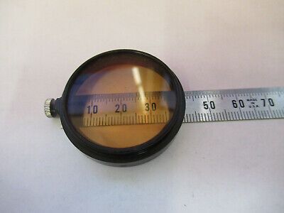 ERNST LEITZ N.Y. ORANGE FILTER MICROSCOPE PART OPTICS AS PICTURED #82-A-11