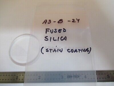 OPTICAL UV FUSED SILICA LENS [stained coating] OPTICS AS IS #A3-B-24