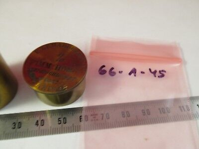 ANTIQUE BRASS EMPTY OBJECTIVE CAN LEMADERLEY FRANCE MICROSCOPE PART #66-A-45