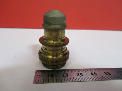 BAUSCH LOMB 1.9mm ANTIQUE BRASS OBJECTIVE MICROSCOPE PART AS PICTURED Y7-B-16