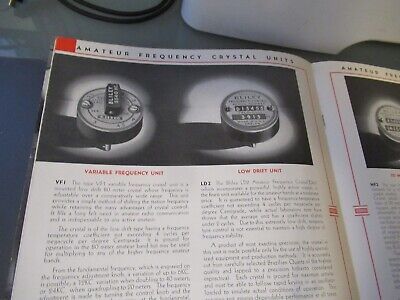 VINTAGE BROCHURE BLILEY ELECTRIC QUARTZ CRYSTAL FREQUENCY CONTROL 1937 AS PICTUR