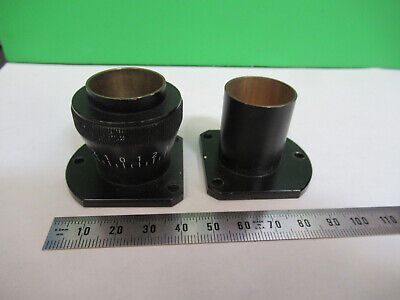 CARL ZEISS GERMANY BRASS OCULAR HOLDER PAIR MICROSCOPE PART AS PICTURED &A9-B-20