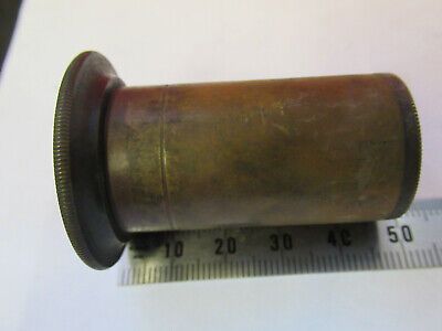 ANTIQUE BRASS RARE EYEPIECE OCULAR OPTICS MICROSCOPE PART AS PICTURED &8Y-A-47