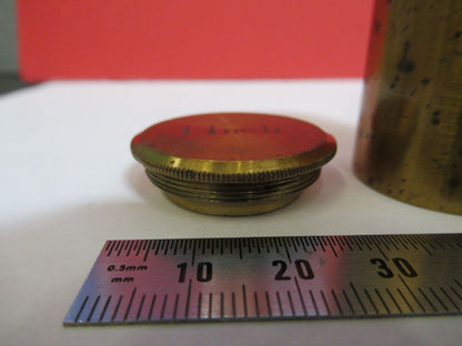 EMPTY BRASS CONTAINER for MICROSCOPE OBJECTIVE PART AS PICTURED #B7-A-72