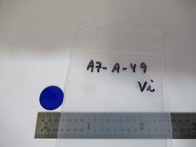 OPTICAL BLUE GLASS ROUND FILTER OPTICS AS PIC &A7-A-49