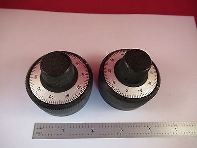 AS PICTURED PAIR MICROSCOPE PART KNOBS ZEISS GERMANY OPTICS BIN#F7-01