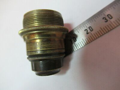 ANTIQUE BRASS JR DANCER OBJECTIVE MICROSCOPE PART LONDON AS PICTURED &87-FT-50