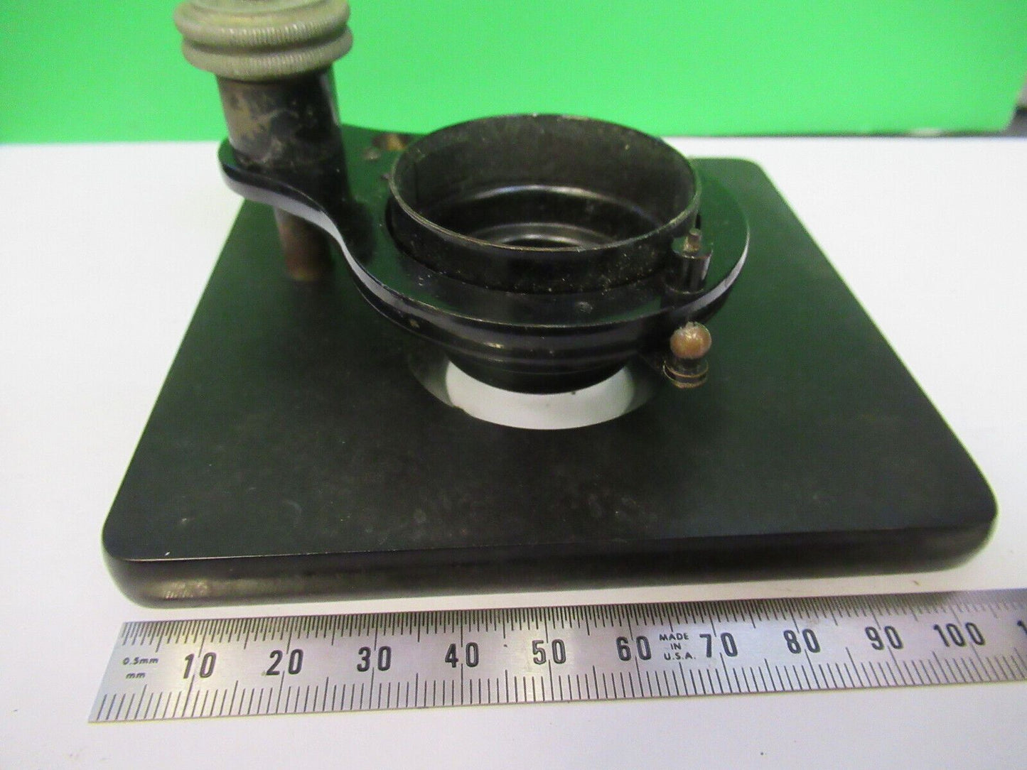 ANTIQUE SPENCER AO STAGE TABLE SPECIMEN MICROSCOPE PART AS PICTURED #R1-B-41