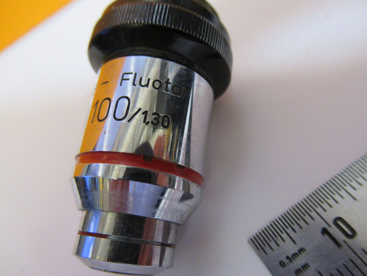 WILD HEERBRUGG SWISS FLUOTAR 100X OBJECTIVE MICROSCOPE PART AS PICTURED Y2-A-21