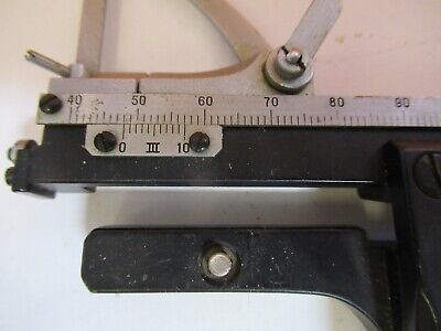 ANTIQUE JAPAN STAGE CLIPS XY MICROMETER MICROSCOPE PART AS PICTURED &FT-1-A-45