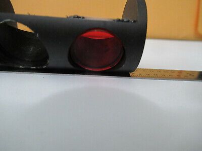 UNKNOWN MOUNTED BEAM SPLITTER + RED FILTER  OPTICS AS PICTURED &F2-A-56