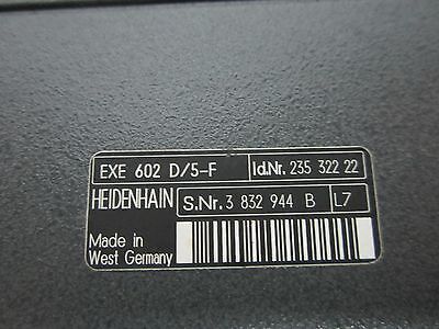 MICROSCOPE PART HEIDENHAIN GERMANY EXE 602D/5-F   ID 235 322 22 OPTICS BIN#60