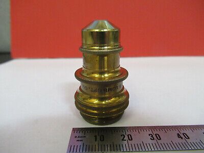 ANTIQUE BRASS BAUSCH LOMB OBJECTIVE 1.9mm MICROSCOPE PART AS PICTURED #F6-B-91