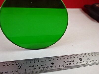 GREEN GLASS FILTER MICROSCOPE ILLUMINATOR OPTICS AS PICTURED &P1-B-01