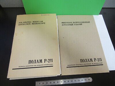 ORIGINAL POLAM P-211 RUSSIAN BOOKLET LOMO MICROSCOPE PART AS PICTURED Q9-A-61