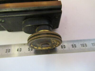 ANTIQUE BAUSCH LOMB BRASS STAGE 1,800's  MICROSCOPE PART AS PICTURED &P8-A-57