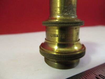 ANTIQUE BRASS OBJECTIVE BAUSCH LOMB 1/6 OPTICS MICROSCOPE AS PICTURED #10-B-32