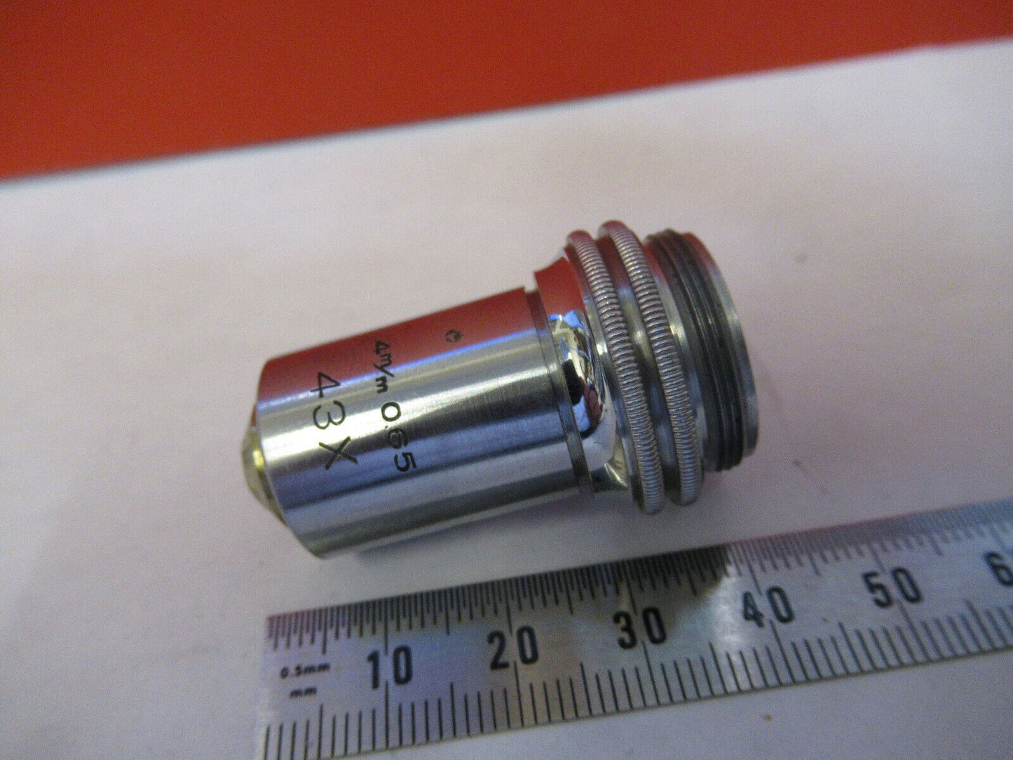 BAUSCH LOMB 43X OBJECTIVE LENS MICROSCOPE PART AS PICTURED &8Z-A-29