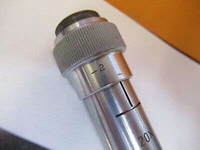 RARE LWD LG 20X LONG OBJECTIVE MICROSCOPE PART OPTICS AS PICTURED &85-B-116