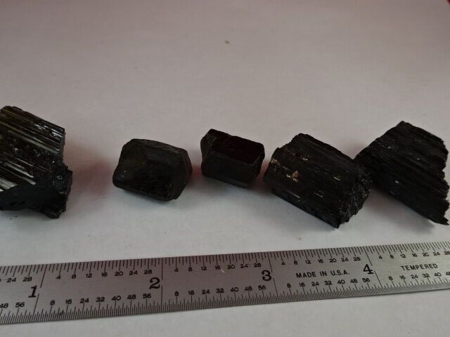 ROUGH TOURMALINE SCHORL BLACK MINERAL CRYSTAL BRAZIL 60 GRAM LOT AS IS #14-A-09