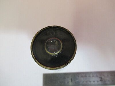 ANTIQUE ERNST LEITZ  "10" EYEPIECE MICROSCOPE PART OPTICS AS PICTURED #B1-A-52