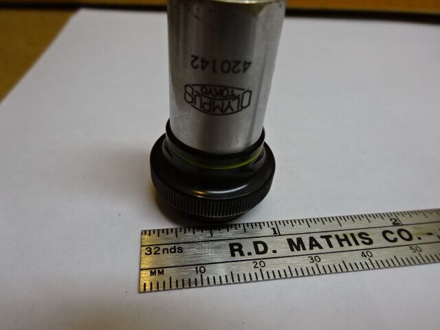 FOR PARTS MICROSCOPE PART OBJECTIVE OLYMPUS 40X FAIR OPTICS AS IS #81-50