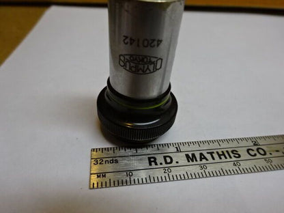 FOR PARTS MICROSCOPE PART OBJECTIVE OLYMPUS 40X FAIR OPTICS AS IS #81-50