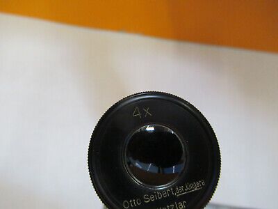 OTTO SEIBERT ANTIQUE GERMANY EYEPIECE 4X MICROSCOPE PART AS PICTURED &H1-B-22