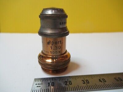 ANTIQUE OBJECTIVE BRASS LEITZ 1/12 OPTICS MICROSCOPE PART AS PICTURED &14-C-26