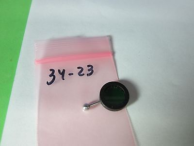 MICROSCOPE PART OPTICAL GREEN FILTER UNITRON JAPAN OPTICS AS IS BIN#34-23