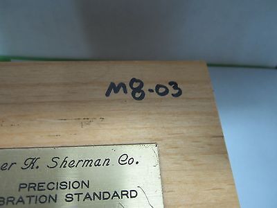 ROGER SHERMAN STANDARD PRECISION METROLOGY STEP 0.823 MICRONS OPTICS BIN#M8-03