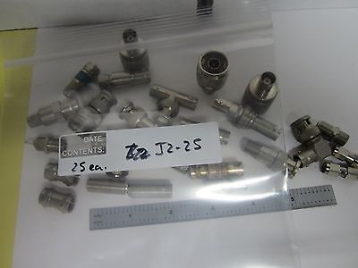 LOT 25 EA RF FREQUENCY CABLE CONNECTOR TYPES AS IS BIN#J2-25