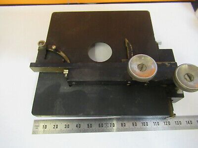 ANTIQUE ERNST LEITZ STAGE XY TABLE GERMANY MICROSCOPE PART AS PICTURED 8Y-A-53