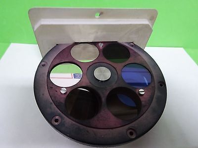 MICROSCOPE POLYVAR REICHERT LEICA FILTER WHEEL ASSEMBLY OPTICS AS IS BIN#H7-A-03