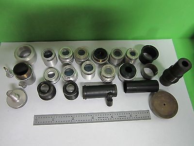 LOT PARTS FOR GAERTNER MICROSCOPE OBJECTIVES + OTHER PARTS AS IS BIN#T5-44