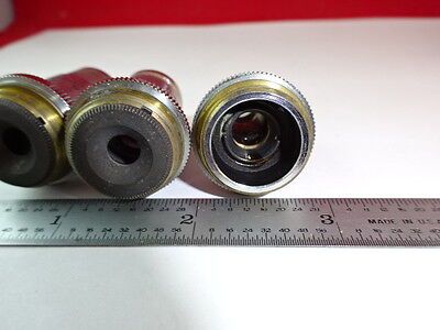 LOT 3 EA AO AMERICAN OPTICS SPENCER OBJECTIVES 97 43 10 MICROSCOPE AS IS &2-A-25