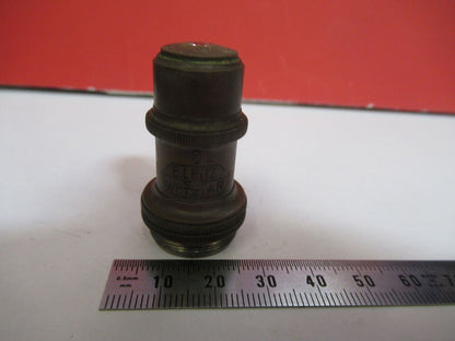 ANTIQUE BRASS ERNST LEITZ GERMANY OBJECTIVE MICROSCOPE PART AS PICTURED &S9-A-57