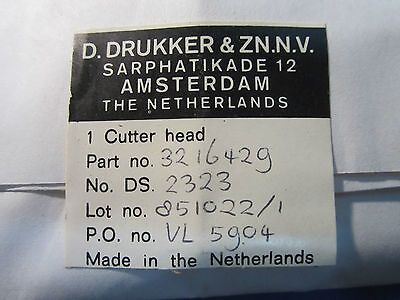 OPTISCHES KLEINES DIAMANTWERKZEUG DRUKKER ZN AMSTERDAM SCHNEIDKOPF 3216429 OPTICS BN#22