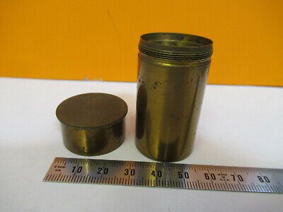 CARL ZEISS GERMANY EMPTY BRASS OBJECTIVE CANISTER MICROSCOPE PART  &H1-B-11