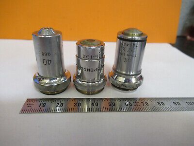 ASSORTED OBJECTIVES LOT MICROSCOPE PART AS PICTURED P5-B-36A