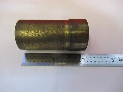 ANTIQUE BRASS EMPTY OBJECTIVE CAN E. LEITZ 1b MICROSCOPE PART AS PIC &Q1-A-61