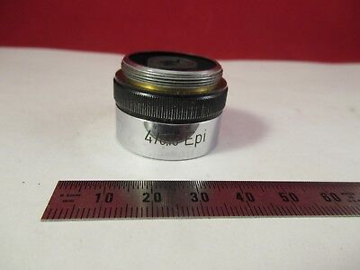 WILD SWISS OBJECTIVE EPI 4X MICROSCOPE PART OPTICS AS PICTURED &FT-4-33