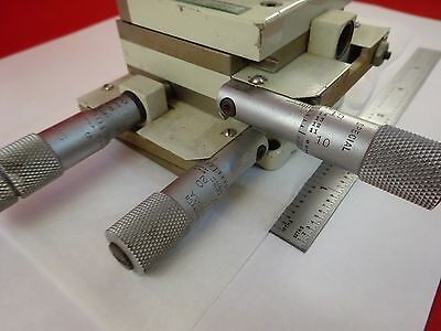 LINE TOOL FOUR MICROMETERS STAGE POSITIONING FOR OPTICS AS IS BIN#C9-A-01