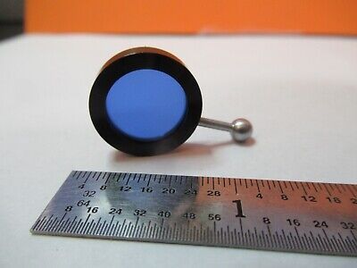 UNITRON MOUNTED BLUE GLASS FILTER MICROSCOPE PART OPTICS AS PICTURED &7B-B-189