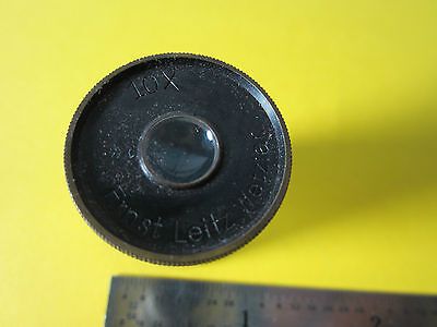 VINTAGE MICROSCOPE EYEPIECE  10X LEITZ GERMANY OPTICS BIN#28-96