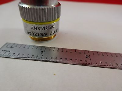 MICROSCOPE PART OBJECTIVE LEITZ GERMANY 10X NPL OPTICS AS IS BIN#R2-C-18