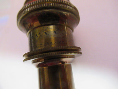 ANTIQUE BRASS OBJECTIVE BAUSCH LOMB 1/6  MICROSCOPE OPTICS AS PICTURED Q2-43