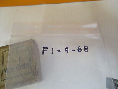 ANTIQUE MICRO CIRCLES LAMELLES OLD BOX MICROSCOPE PART AS PICTURED &F1-A-68